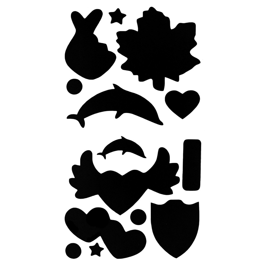 Патчи * (уп. 10 шт) самокл. в листе 14 видов/14,5х24 см, арт.4/черный