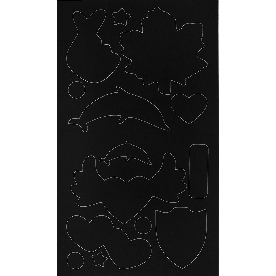 Патчи * (уп. 10 шт) самокл. в листе 14 видов/14,5х24 см, арт.4/черный