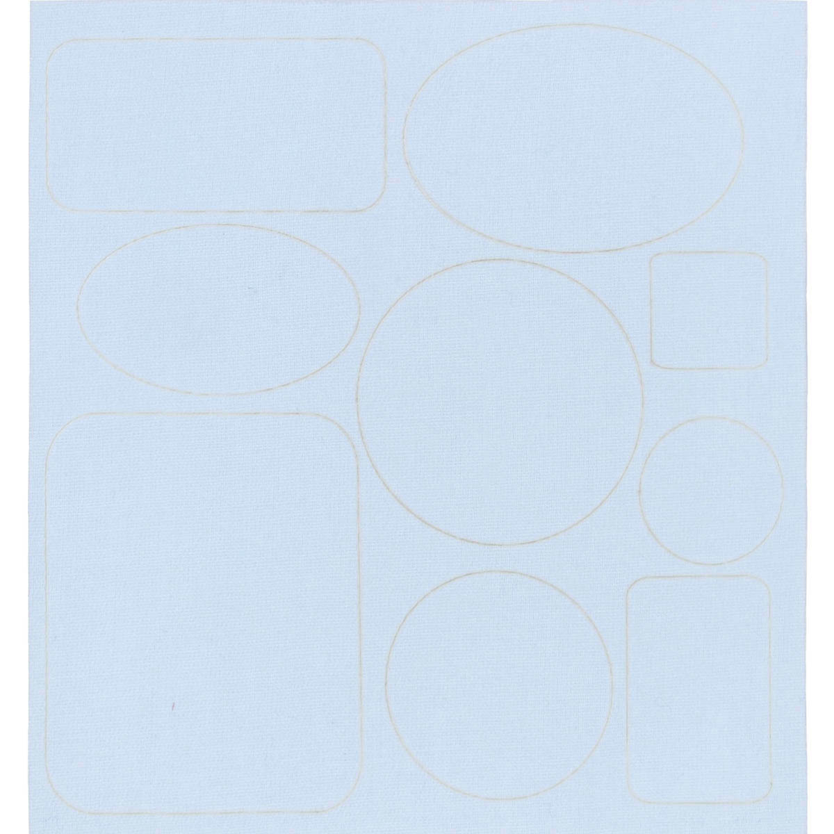 Патчи * (уп. 1 комп. х 5 листов) самокл. в листе 9 видов, под джинсу, светло-голубой