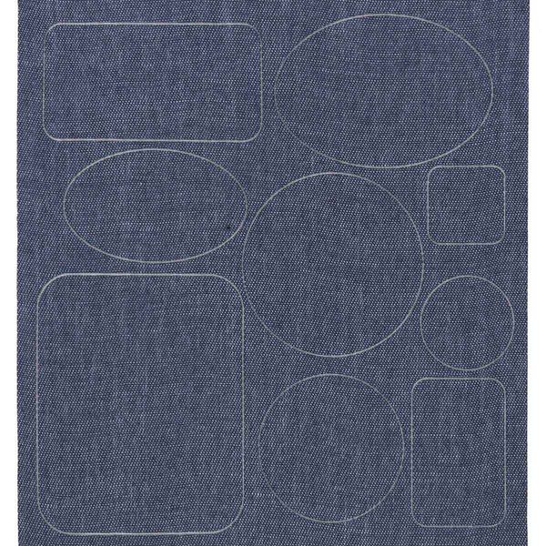 Патчи * (уп. 1 комп. х 5 листов) самокл. в листе 9 видов, под джинсу, синий