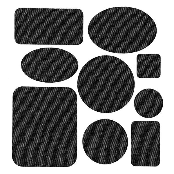 Патчи * (уп. 1 комп. х 5 листов) самокл. в листе 9 видов, под джинсу, черный