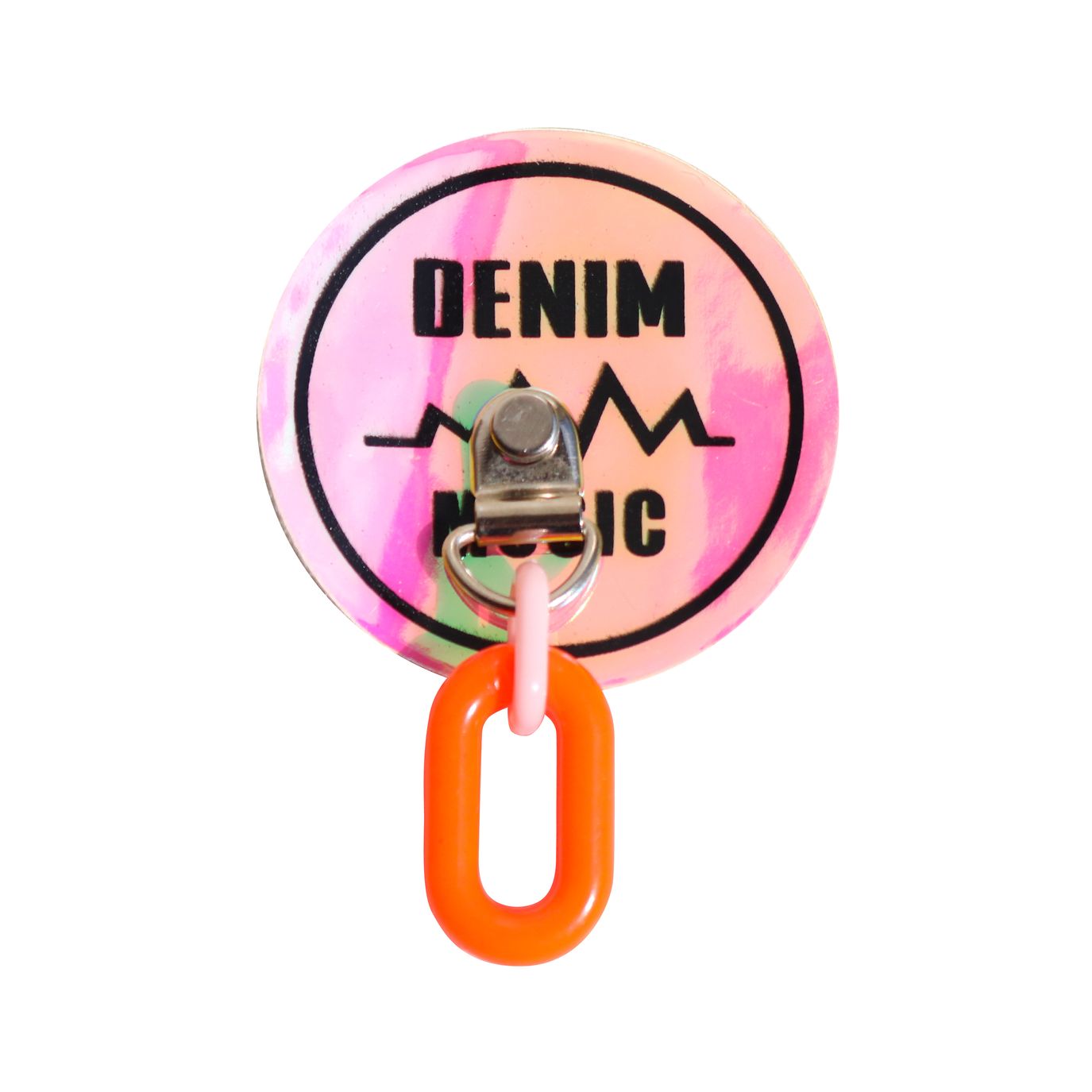 Лейбл пришивной арт. 8 (уп.10шт) диам. 50 мм с декор. элементом DENIM MUSIC