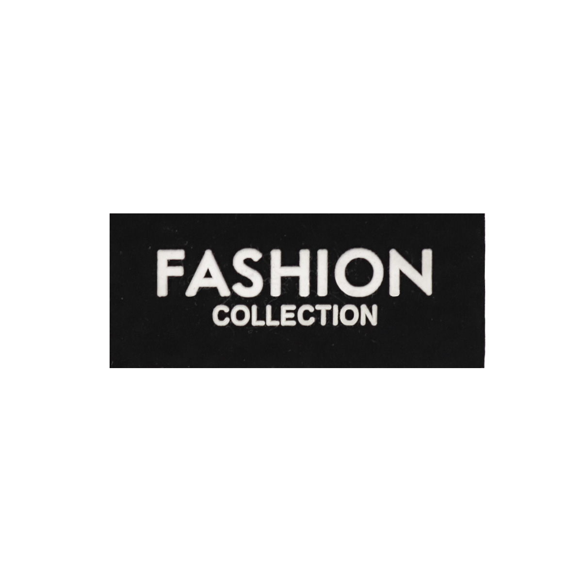 Лейбл пришивной арт.231 (уп 10шт) 45х17 мм &quot;FASHION COLLECTION&quot; черный