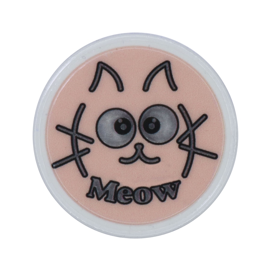 Светоотражающая нашивка-катафот &quot;Meow&quot; розовый диам. 40 мм (уп. 10 шт.)
