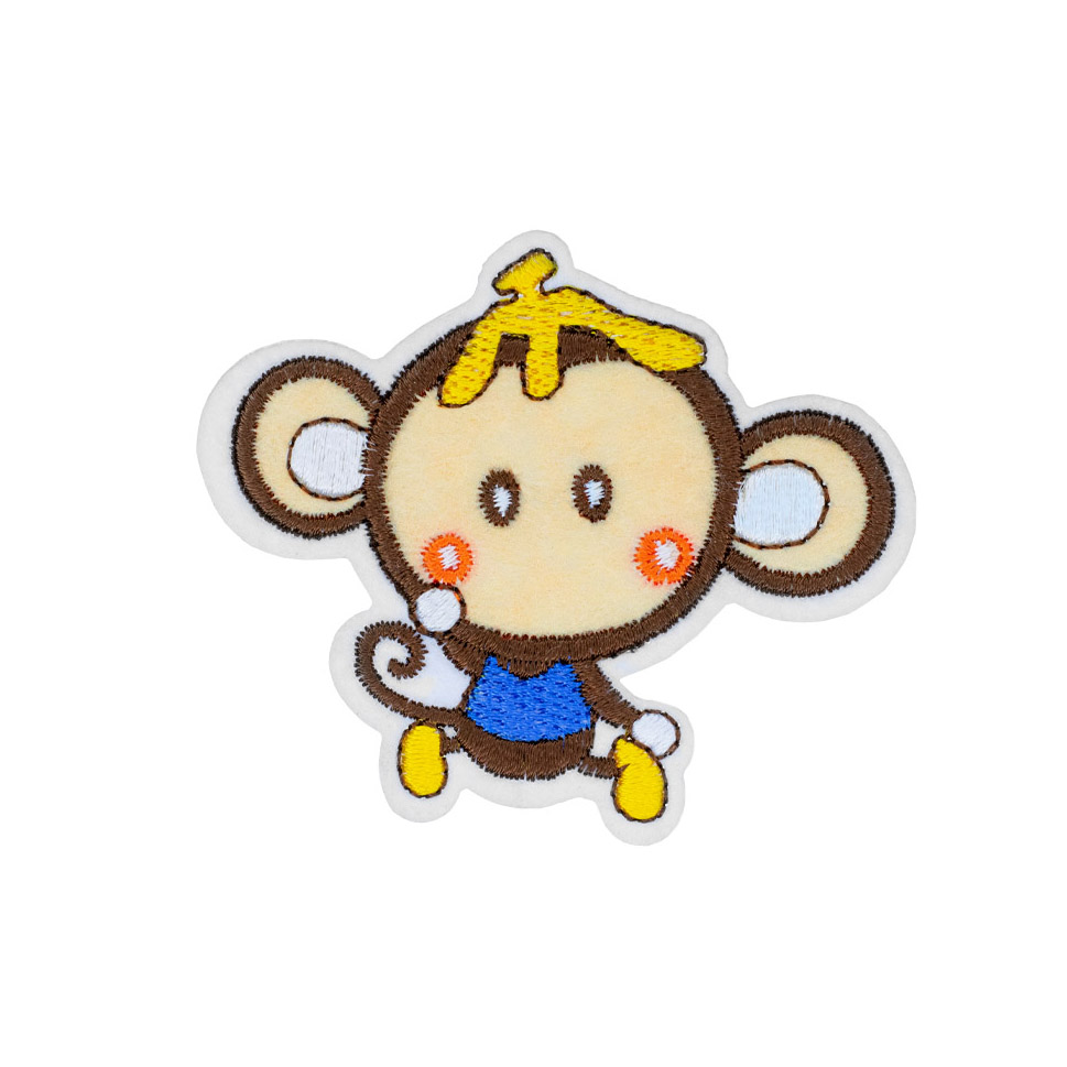 Термоаппликация (уп.10шт) арт. 40166-R1582 69х55 мм "Обезьянка"