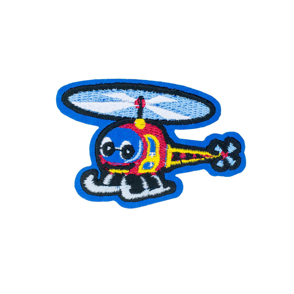 Термоаппликация (уп.10шт) арт. 40166-R2812 68х50 мм "Вертолет"