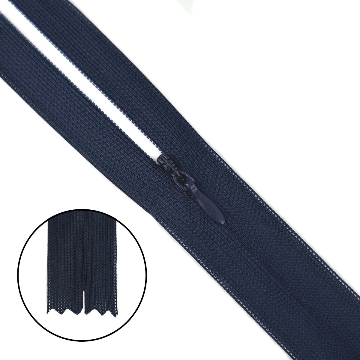 Молния "потайная" тип 0 20 см н/р (уп. 50 шт) № 167 ДС темно-синий