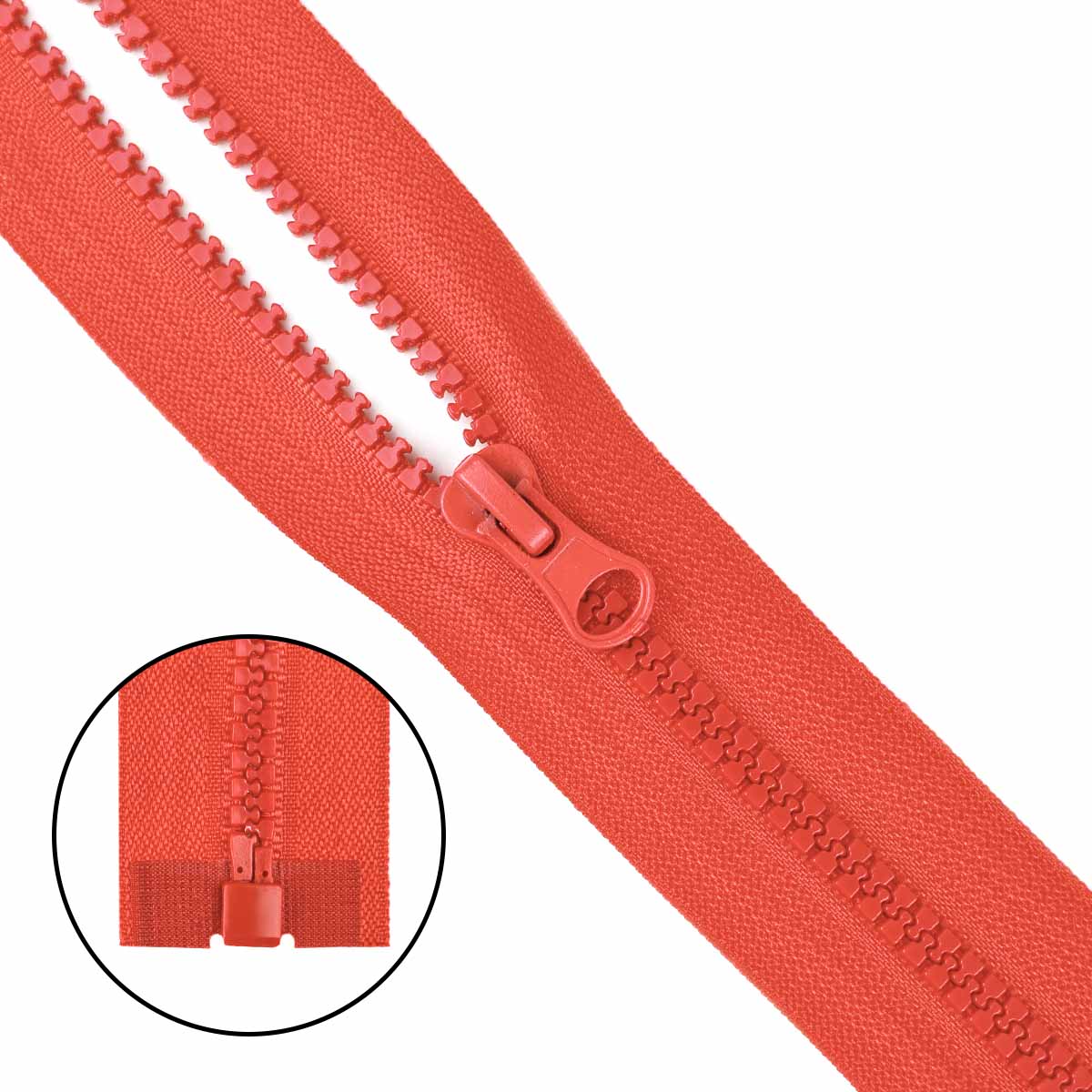 Молния "трактор" тип-5 1замок 75 см № 257 ДС красный