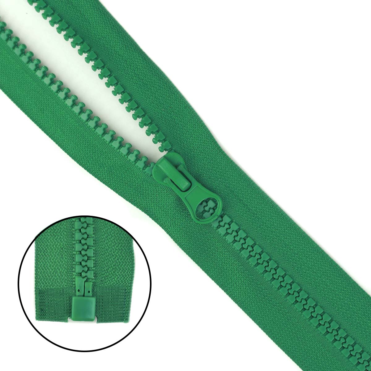Молния "трактор" тип-5 1замок 80 см № 086 ДС зеленый