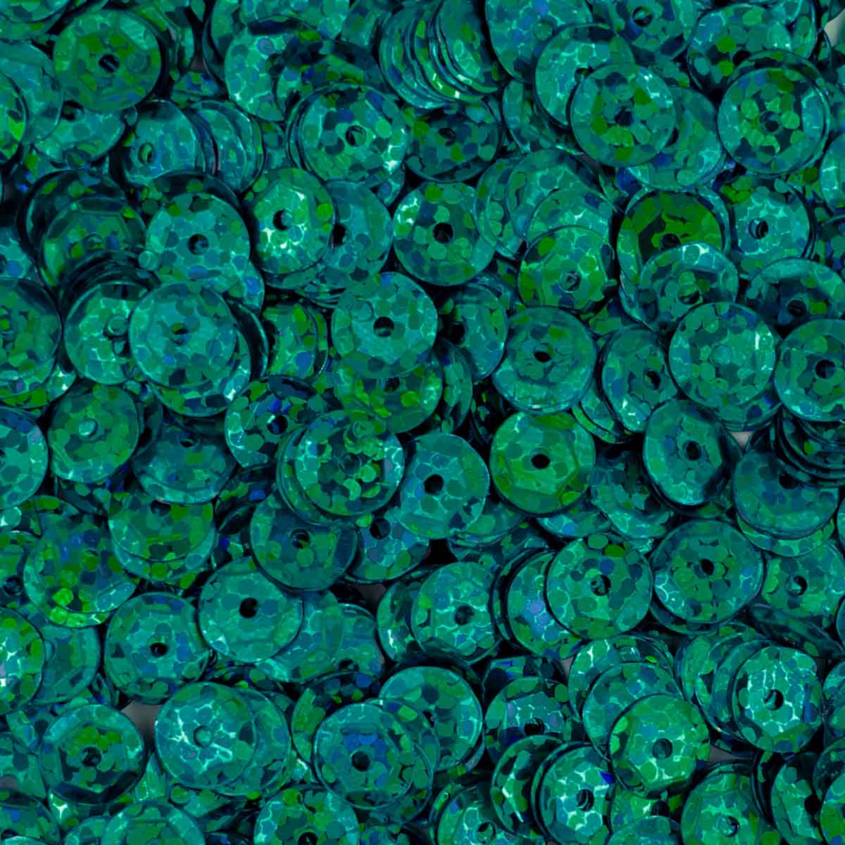 Пайетки (уп.50гр) диам.6 мм голограф. (В28) бирюза