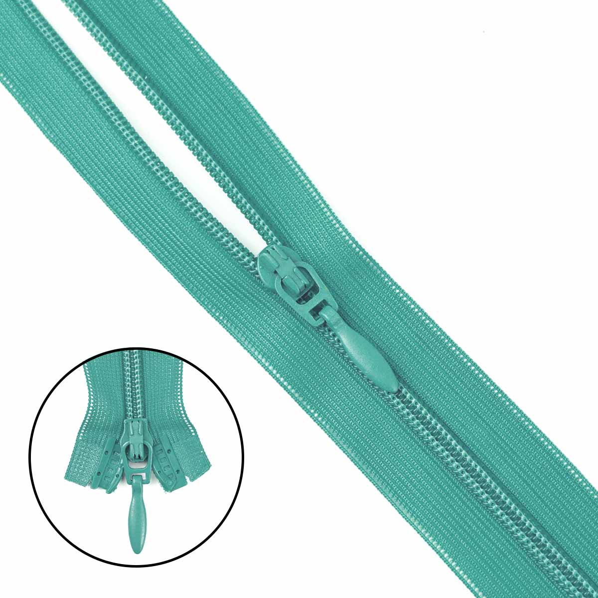 Спираль тип 3 разъемная 2 замка (нейлон) (уп. 10 шт) 35 см № 136 ДС ментол