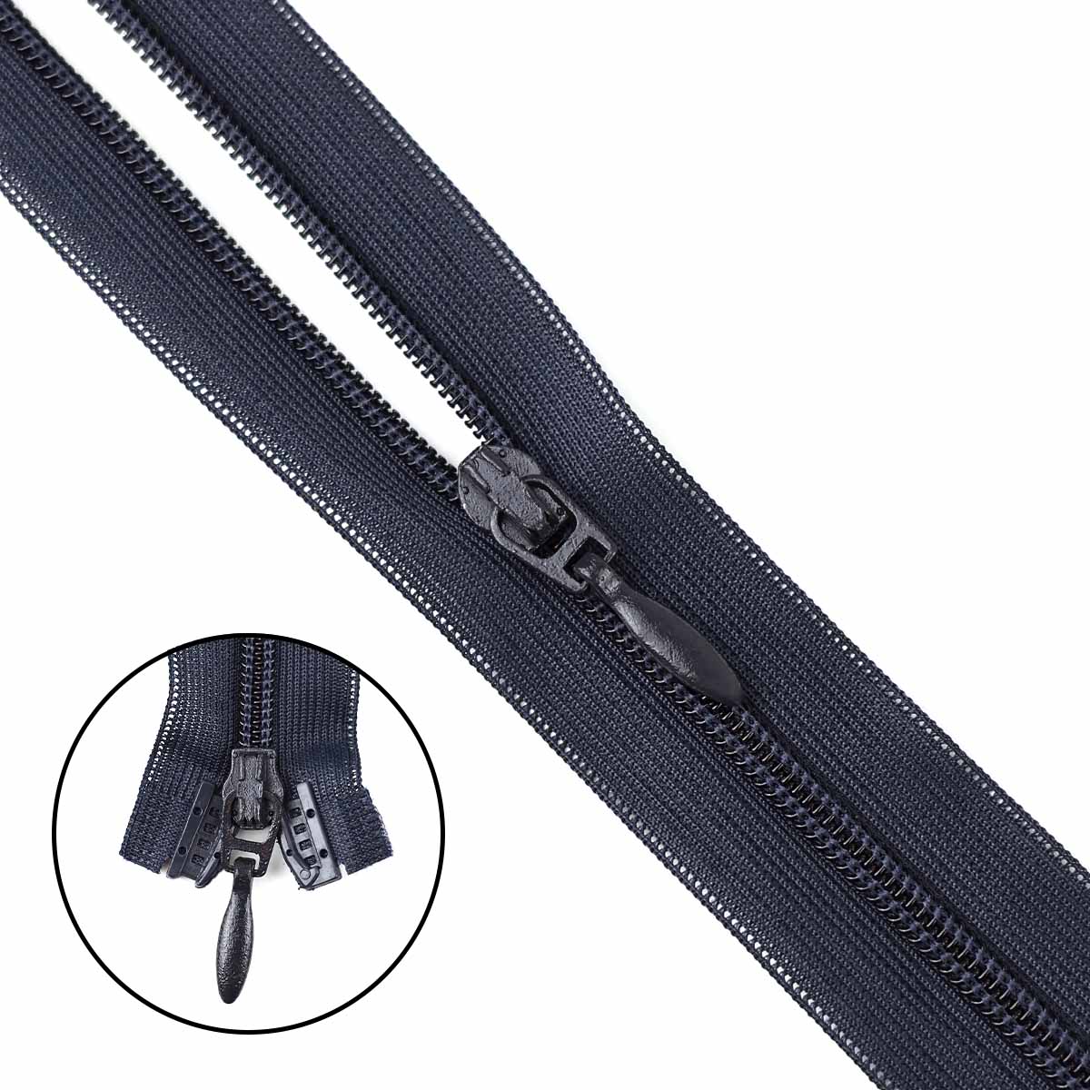 Спираль тип 3 разъемная 2 замка (нейлон) (уп. 10 шт) 35 см № 153 ДС темно-синий