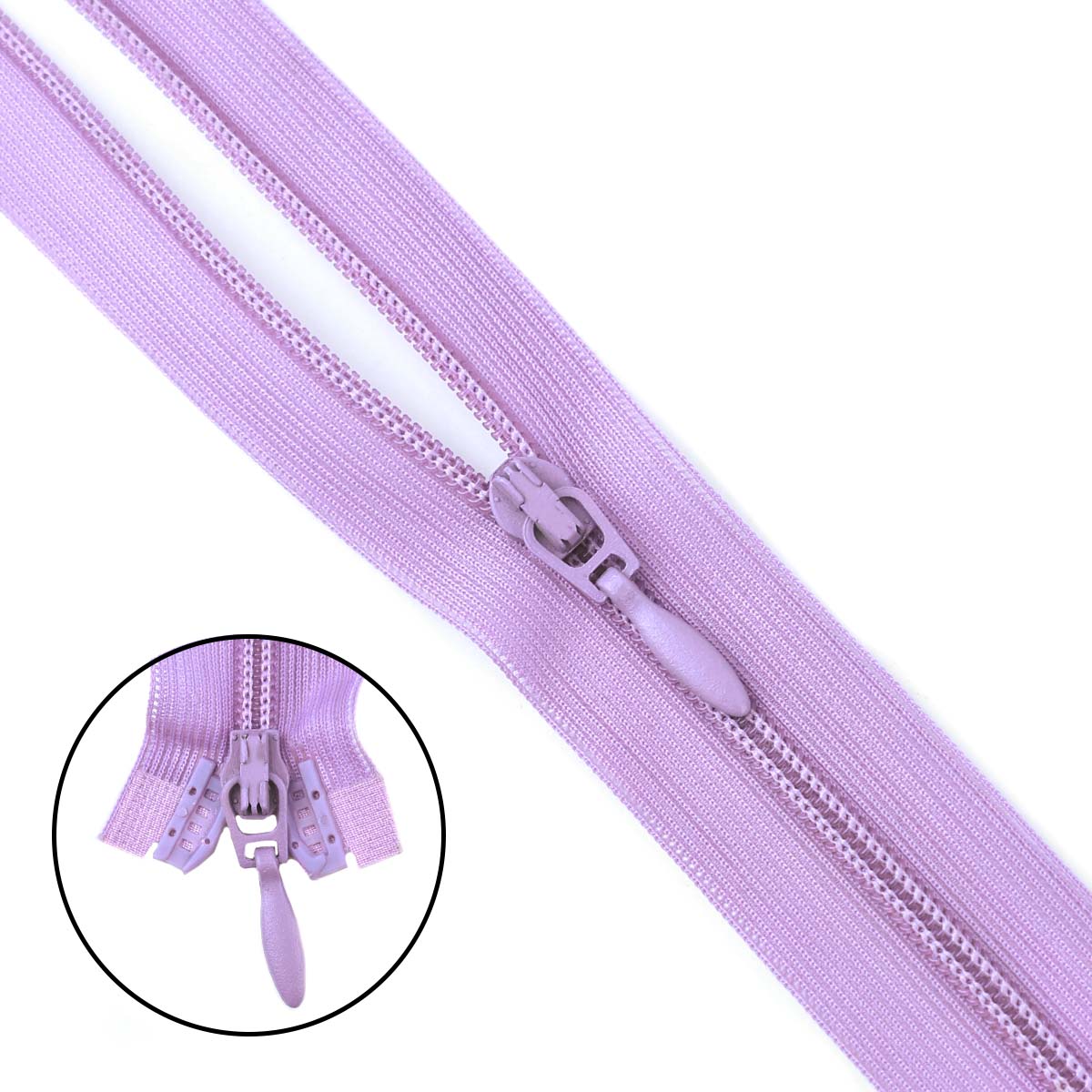 Спираль тип 3 разъемная 2 замка (нейлон) (уп. 10 шт) 35 см № 195 ДС сирень