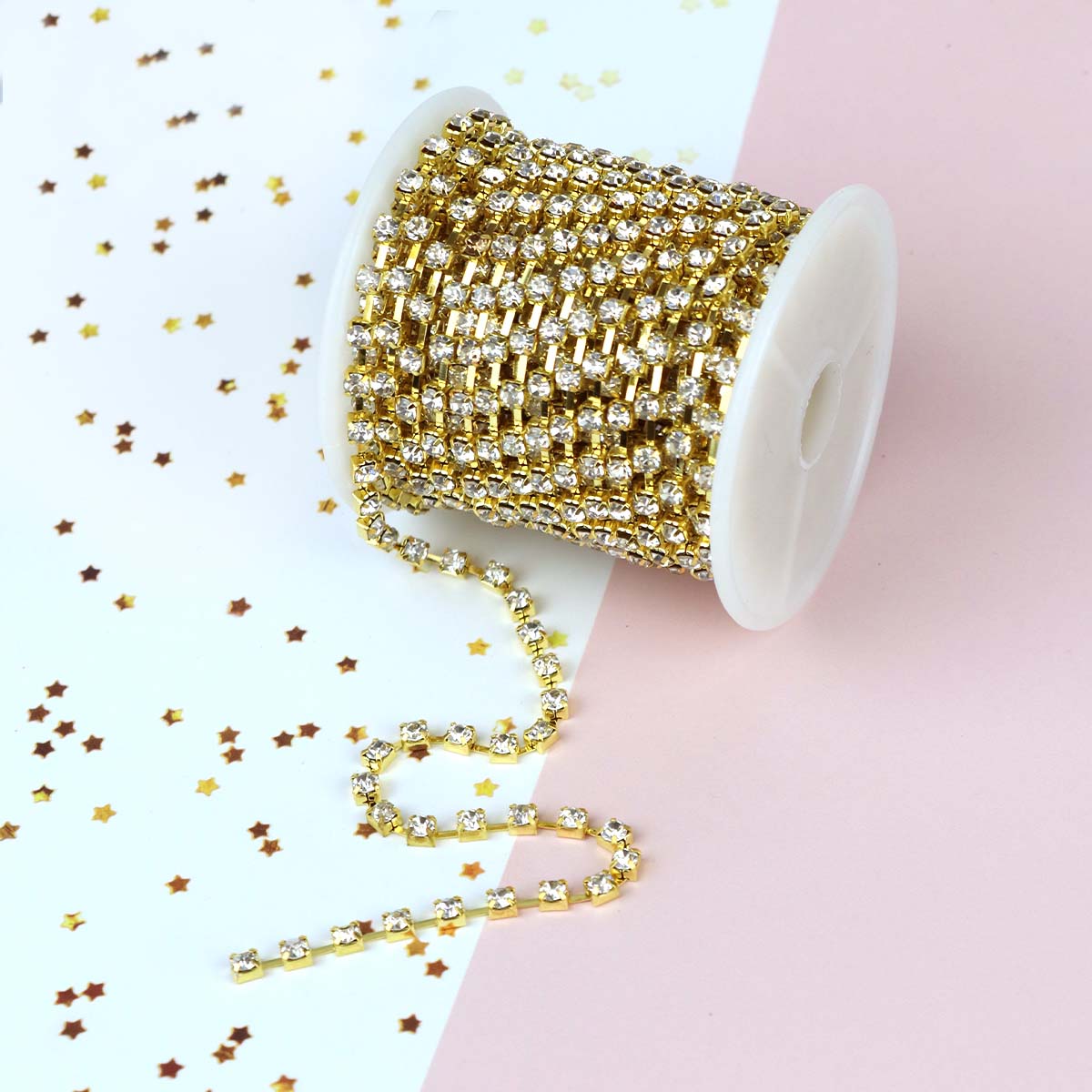 Стразы * (уп. 10 ярд) золото большие