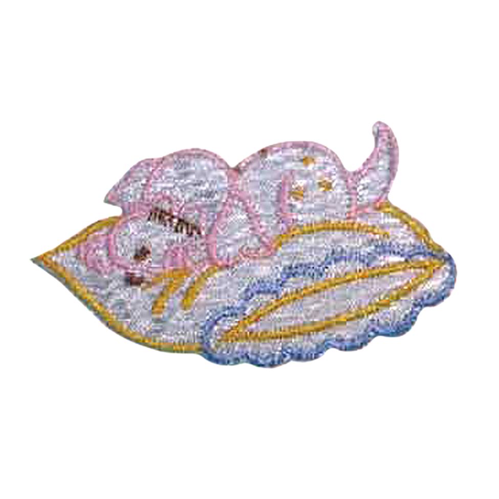 Термоаппликация арт. 1092 "Спящая собачка" (уп. 7 шт.!!!)  8х4,5 #