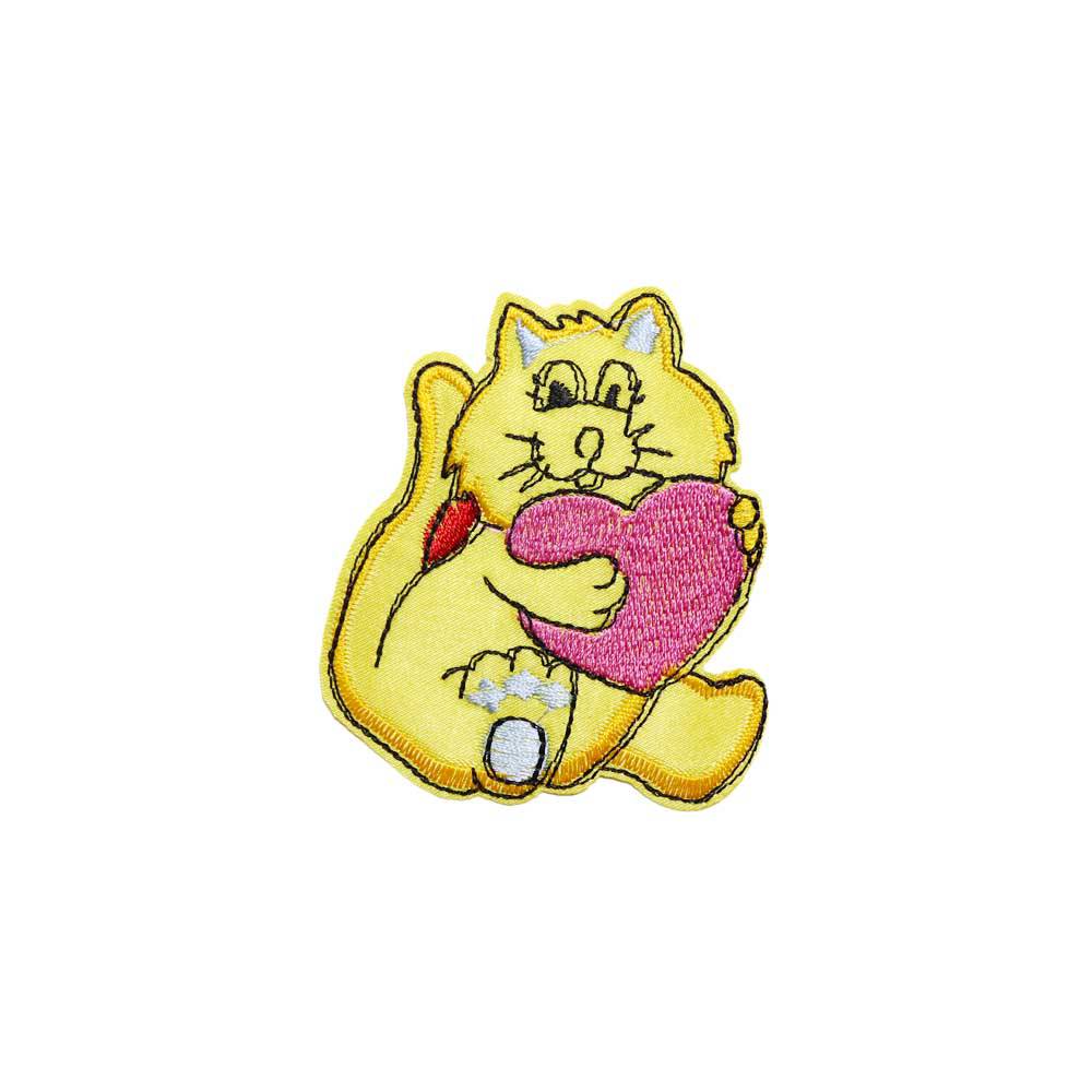 Термоаппликация арт. 2620 "Котенок с сердечком" (уп. 12 шт.) 5,5х6,5