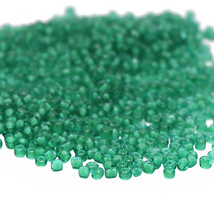 Бисер 12/0 (уп. 450 гр.) №20А-4 зеленый прозрачный с голубым отверстием
