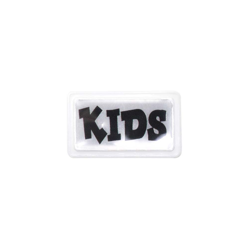 Светоотражающая нашивка-катафот &quot;Kids&quot; белые 38х23 (уп. 10 шт.)