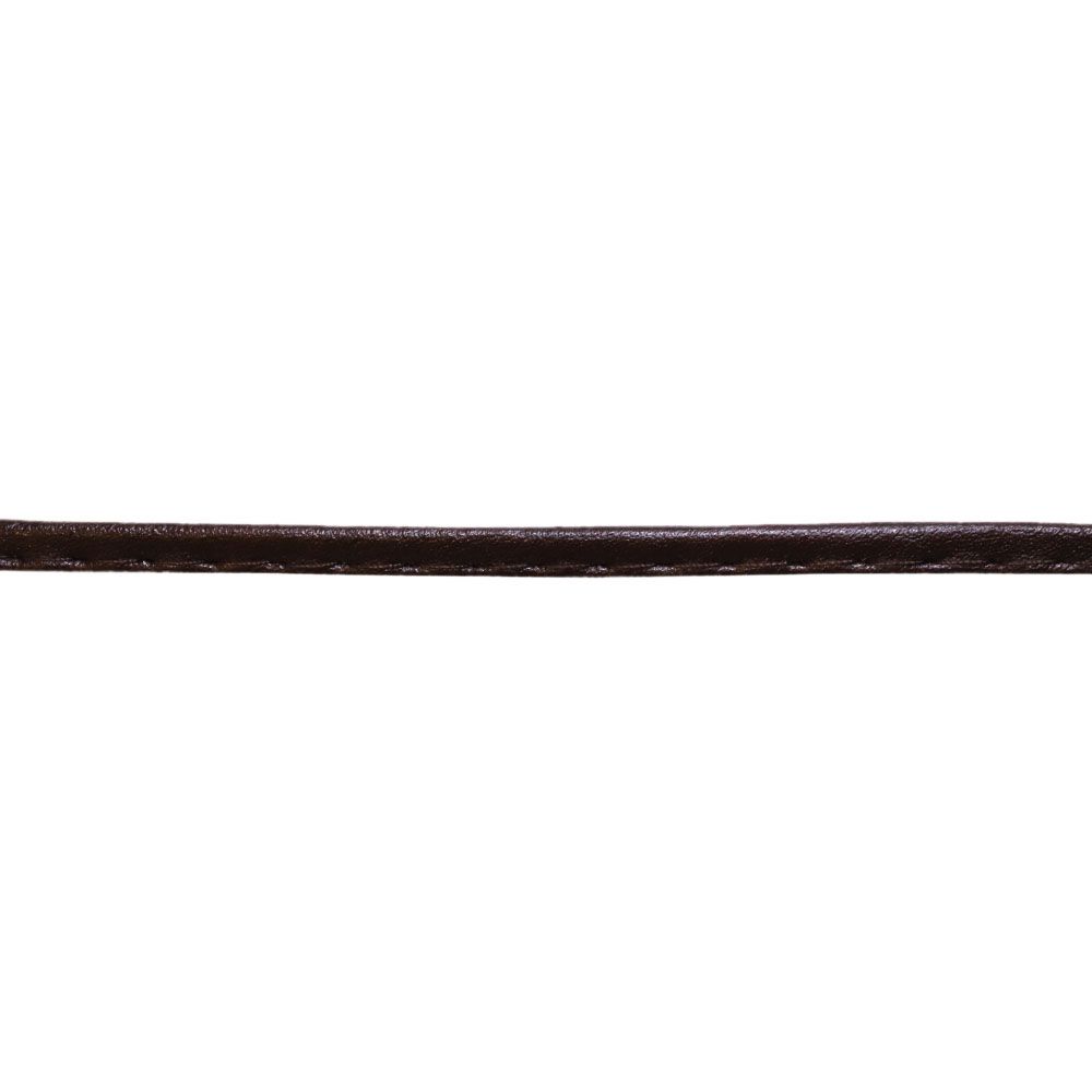 Шнур кожаный* (уп. 50 ярд) шир. 4 мм темно-коричневый