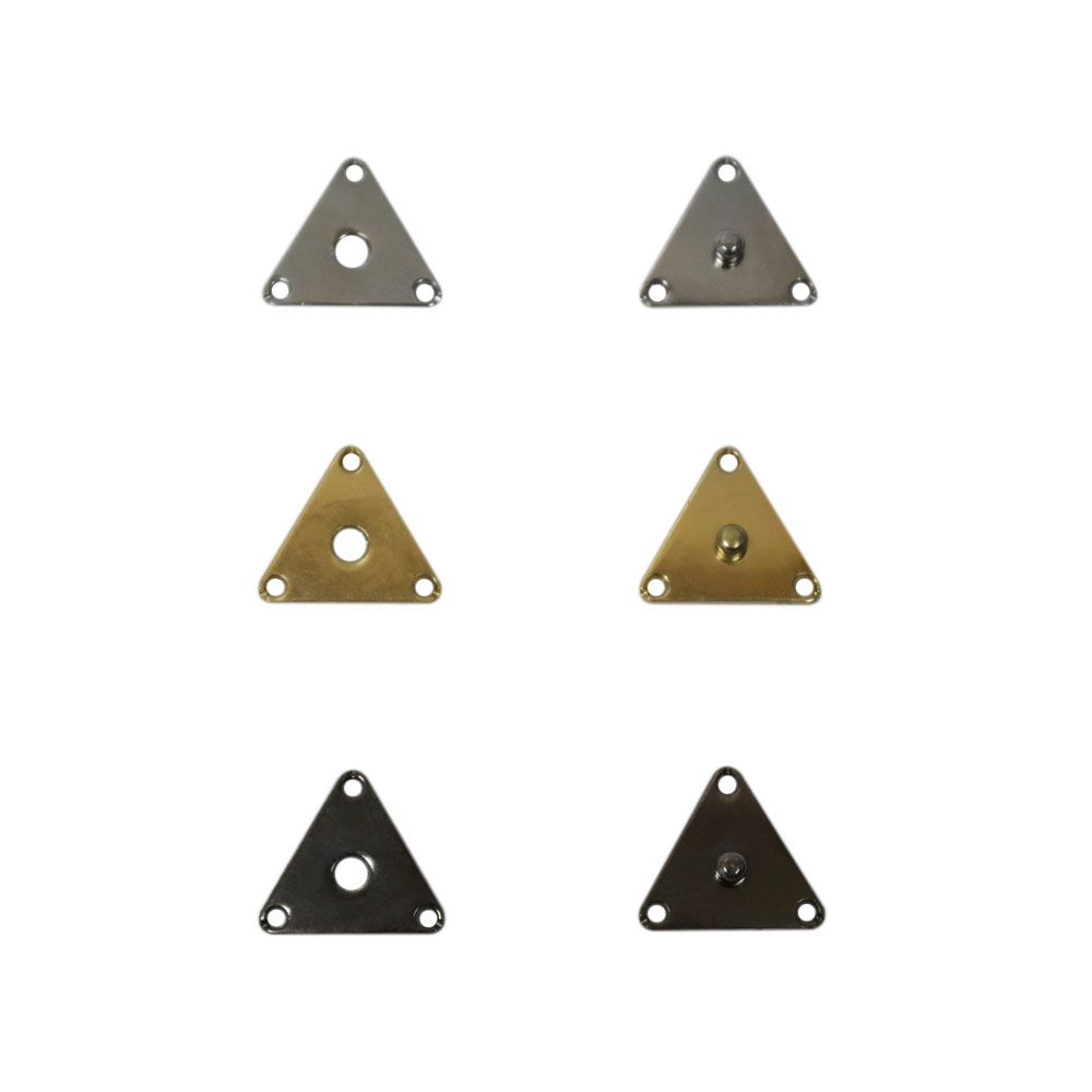 Кнопка потайная декоративная (уп. 45 шт) "Треугольник" 18 мм ассорти