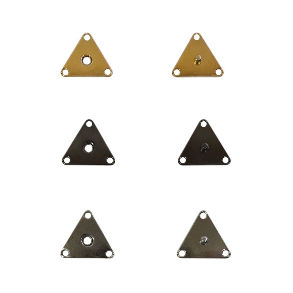 Кнопка потайная декоративная (уп. 45 шт) "Треугольник" 22 мм ассорти