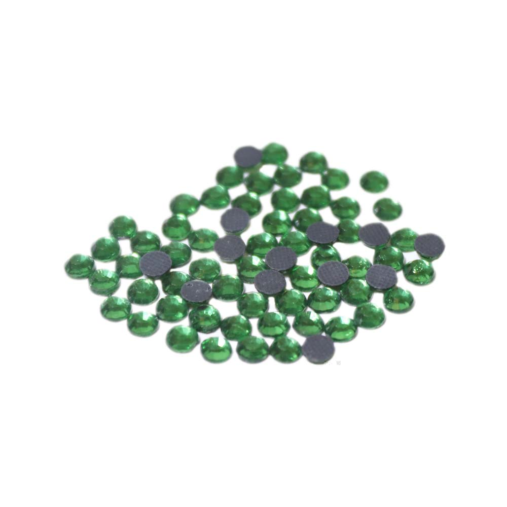 Стразы клеевые стекло* (grade A) SS 16 (уп. 144 шт.) д.3,9 мм №9012 Emerald - изумруд/т. зеленый
