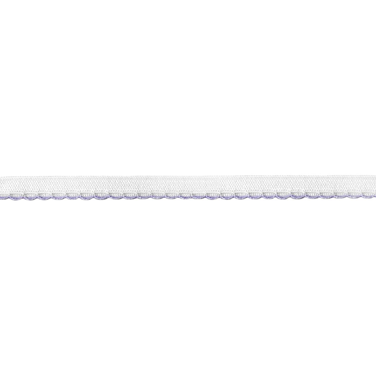 Резинка ажурная для нижнего белья арт. 9112-010 шир. 10 мм бело/сиреневая (уп. 50 м)