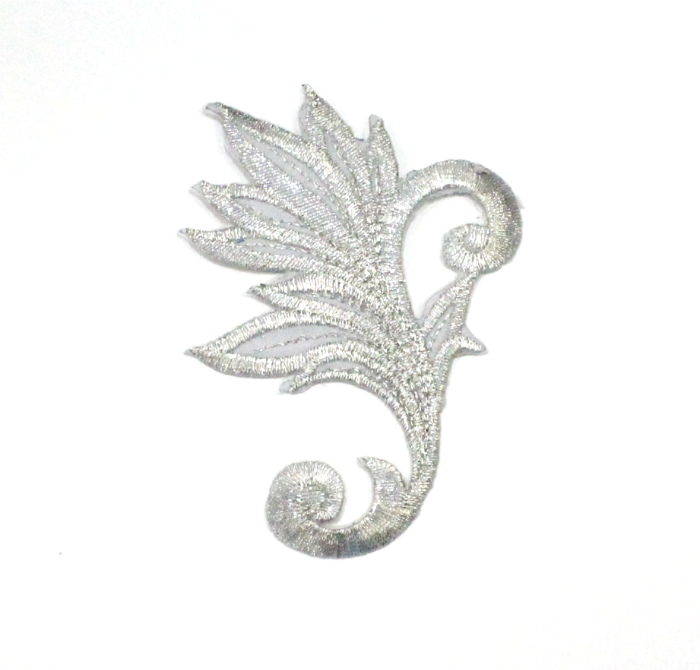 Термоаппликация (уп.20шт) "Декоративное украшение" 86,0 х 70 мм арт.40164-3460 серебро