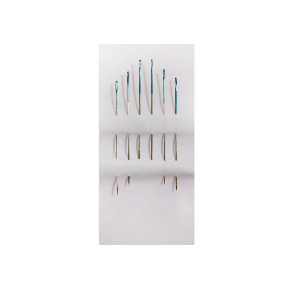 04881 Иглы для вышивания и бисера PONY голубое ушко (6 игл, длина: 31 мм, диам.: 0,42 мм, уп. 1 пл.)