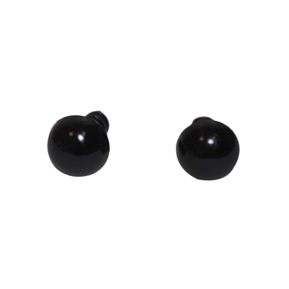 Глазки/носики с винтом (уп. 100шт) круглые 8 мм черный