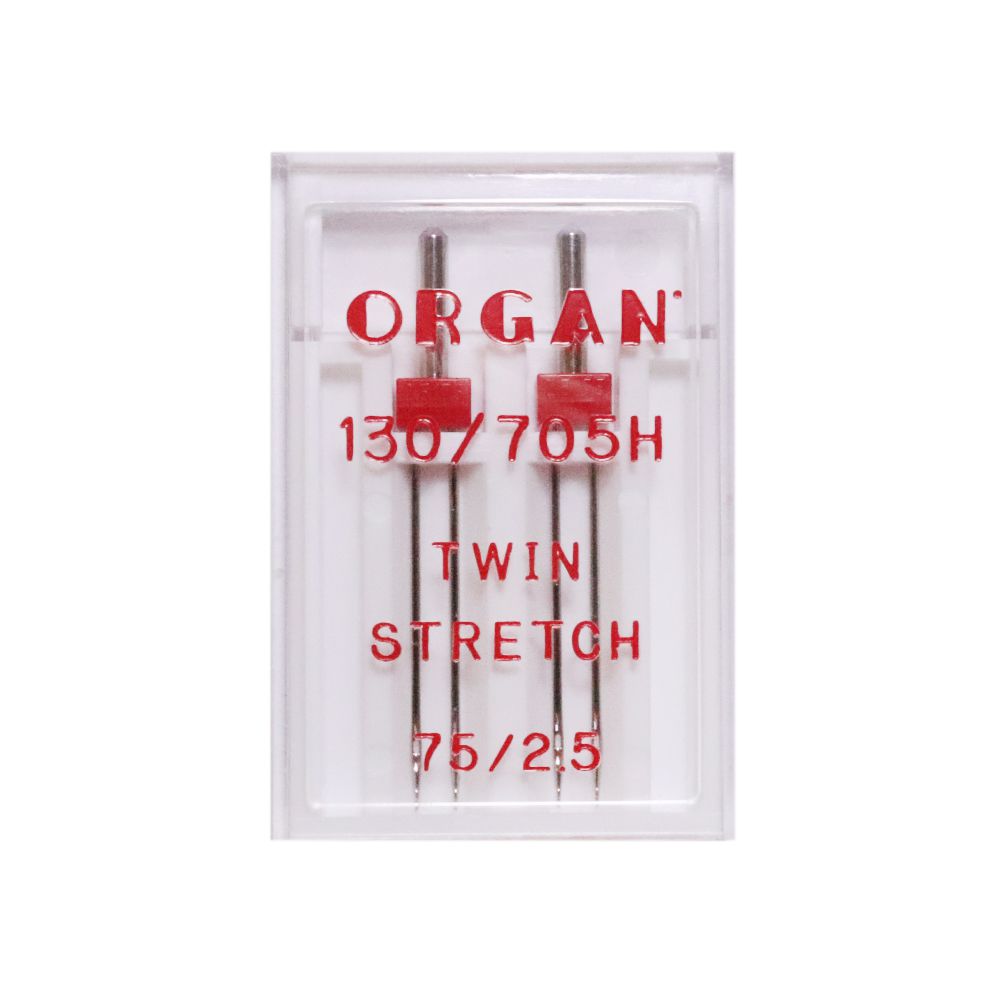 Иглы &quot;ORGAN&quot;  TWIN stretch № 75/2,5 двойной стрейтч (2 иглы)