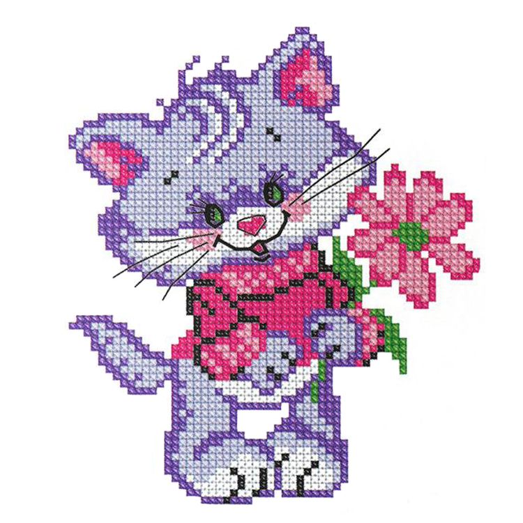 254 Котик  12 х 14  / набор для вышивания (уп. 1шт.)