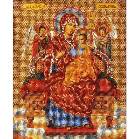 Набор для вышивания бисером  арт. В-172 икона &quot;Богородица Всецарица&quot; 19 х 25 РАСПРОДАЖА