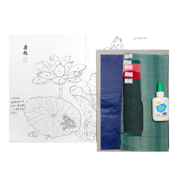 Набор для рукоделия* Картина из лоскута детские арт. SY-HN-102 кувшинки 40х30 см