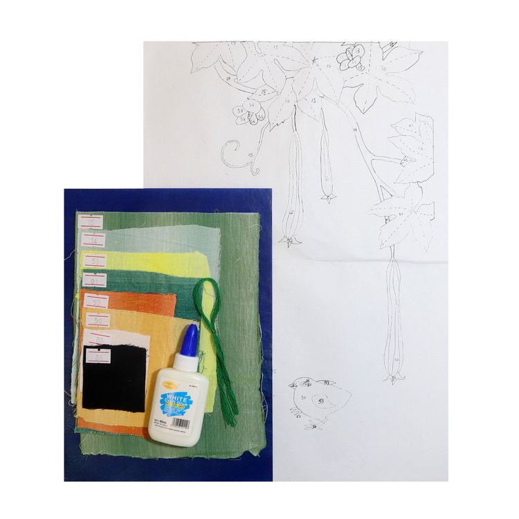 Набор для рукоделия* Картина из лоскута детские арт. SY-HN-154 огурчики 30х40 см
