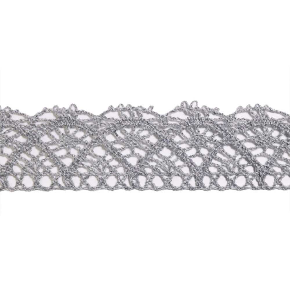 Кружево отеч. арт. 3749 шир. 26-32 мм, рис. 3001024 № 350 ДС серый (уп. 25 м)