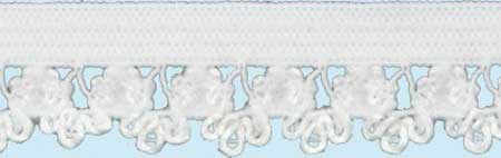 Резинка ажурная для нижнего белья (уп. 100 ярд) арт. 3001-12 № 001 ДС белый
