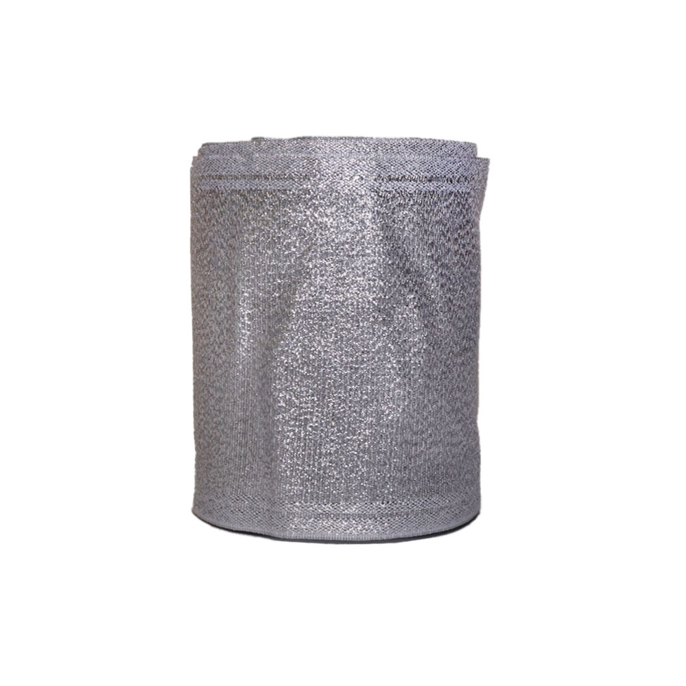 Парча шир.125 мм арт. 3298 серебро (уп. 20 м)