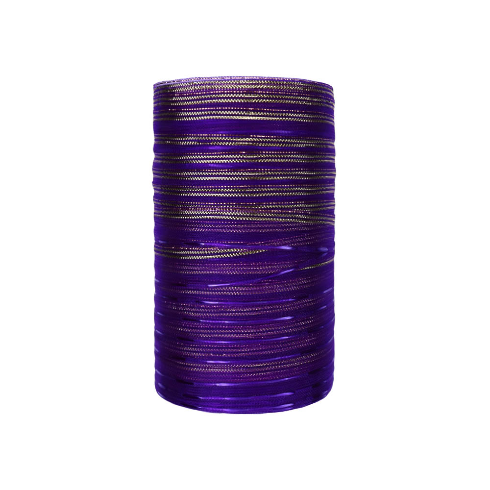 Лента капроновая с нитью для сборки в бант арт. 3561 № 203 ДС фиолетовый шир. 10 мм (уп. 100 м)