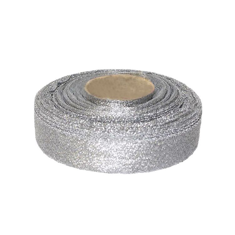 Парча шир. 19 мм  арт. 3126  серебро (уп. 25 м)