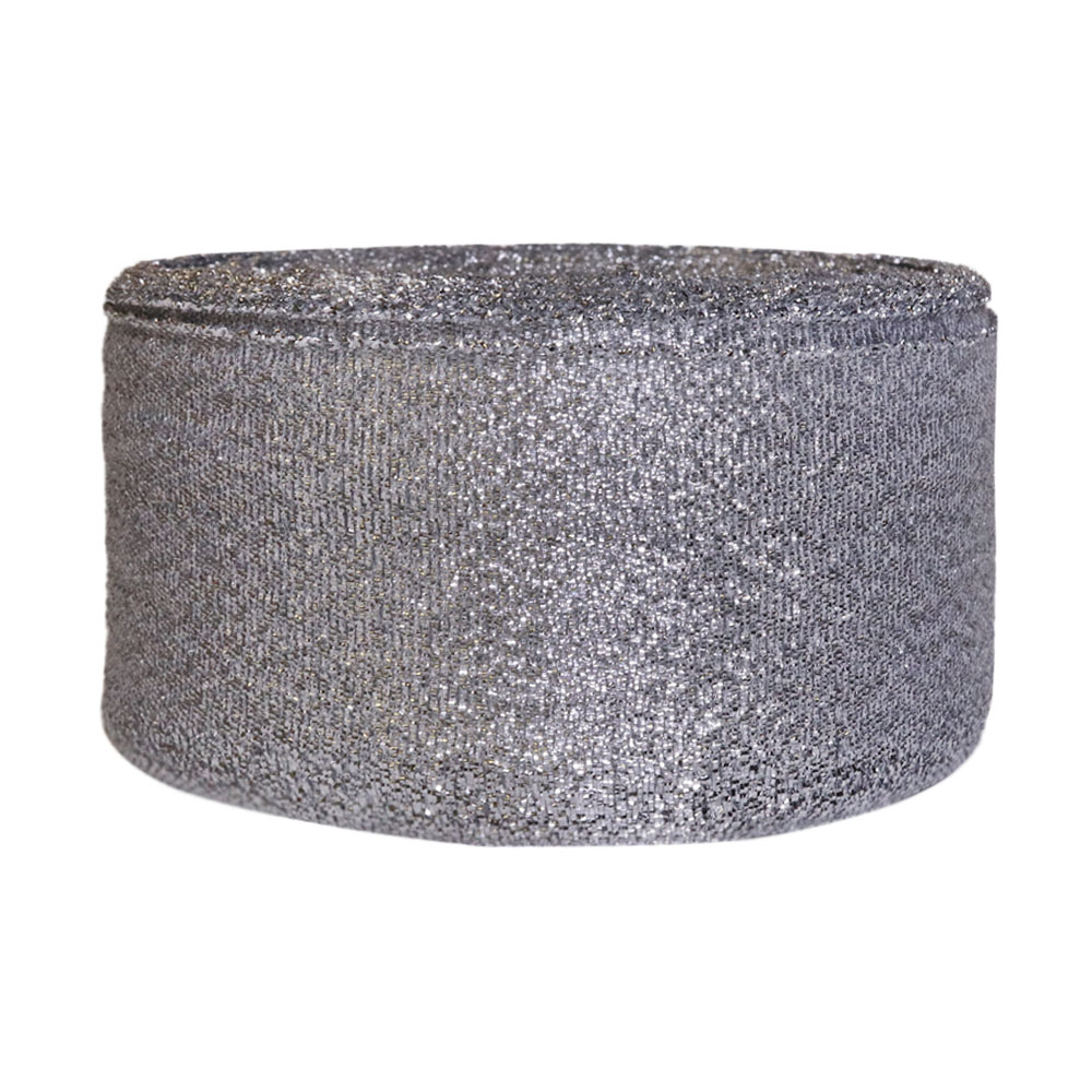 Парча шир. 40 мм  арт. 3161  серебро (уп. 25 м)