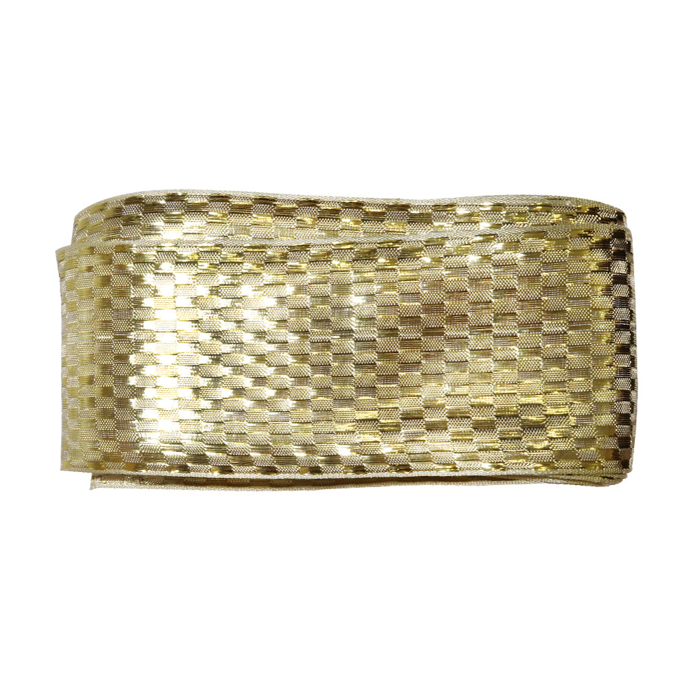 Парча "Радуга" шир.60 мм  арт. 3384 золото (уп. 9 м)