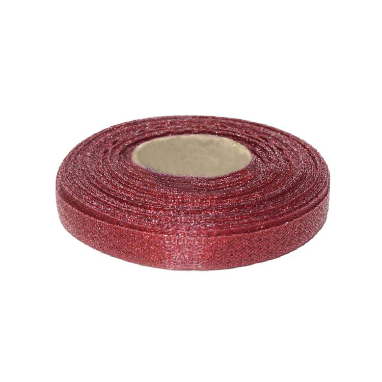 Парча шир. 10 мм  арт. 3430 № 257 ДС красная (уп. 25 м)