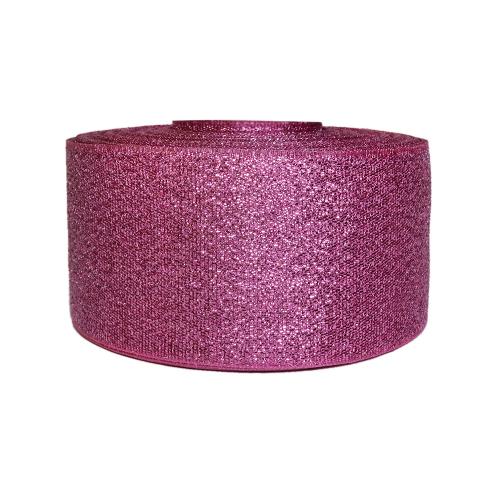 Парча шир. 40 мм  арт. 3433 № 220 ДС розовый (уп. 25 м)