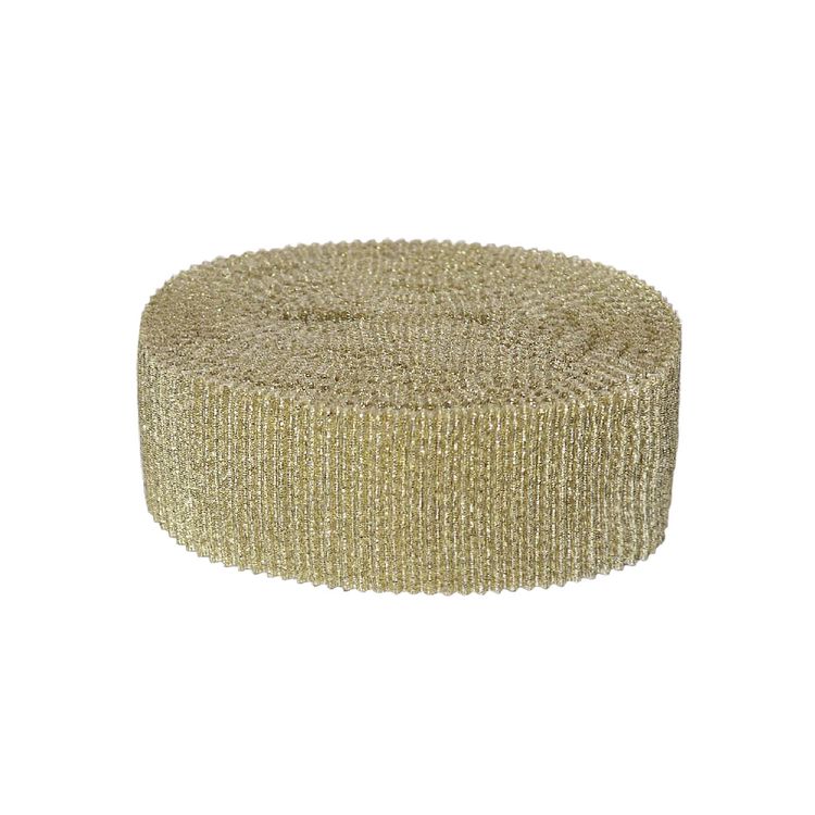 Парча гофрированная шир. 40 мм  арт. 3161 золото  (уп. 10 м)