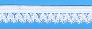 Резинка ажурная для нижнего белья (уп. 100 м) арт. 3001-12 № 001 ДС белый