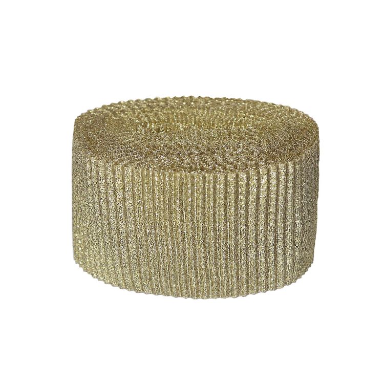 Парча гофрированная шир. 55 мм  арт. 3400 золото (уп. 10 м)