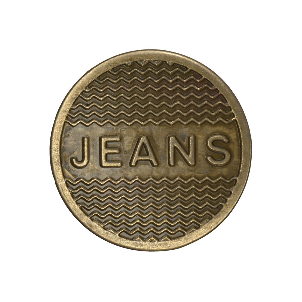 Кнопки-пуговицы джинсовые (уп. 100 шт.) диам. 20 мм арт. D &quot;JEANS&quot; волны латунь