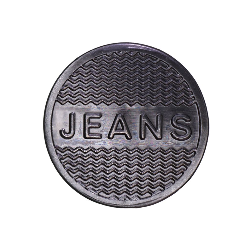 Кнопки-пуговицы джинсовые (уп. 100 шт.) диам. 20 мм арт. D &quot;JEANS&quot; волны т.никель