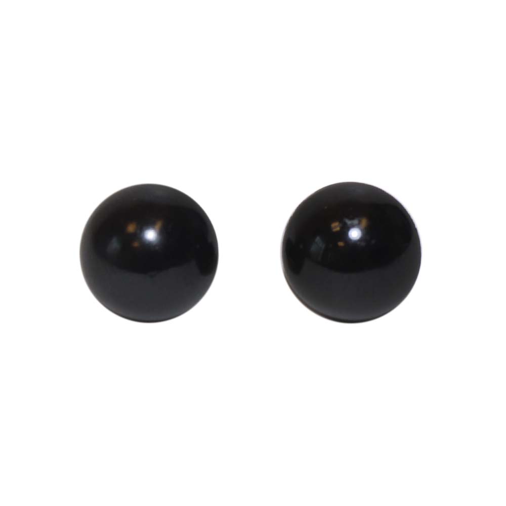 Глазки/носики с винтом (уп. 100шт) круглые 10 мм черный